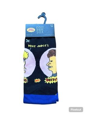 Men's Blue Novelty 'Mike Judge' Graphic Socks